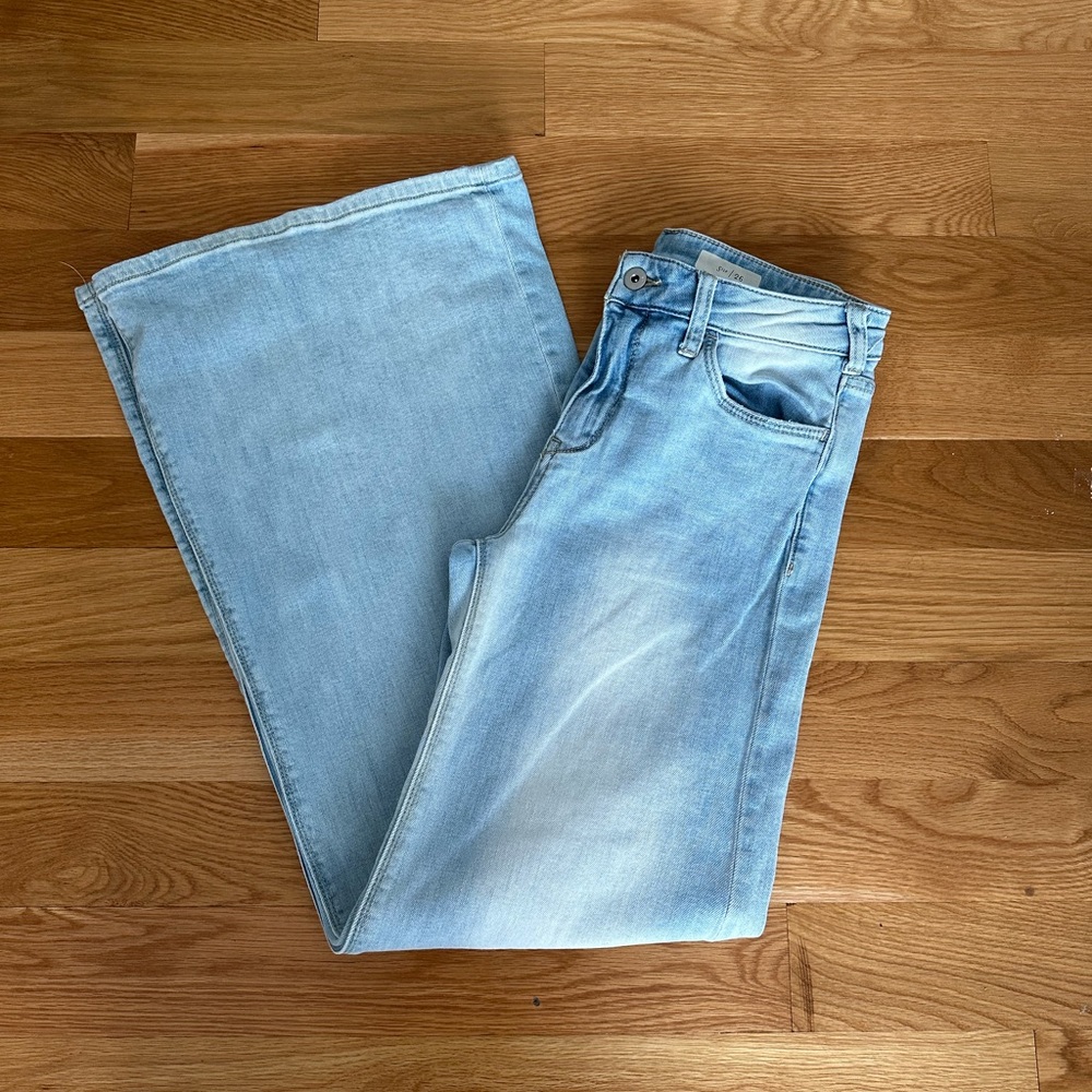 Anthropologie Pilcro and the Letterpress Wide Leg Stretch Jeans Size 26